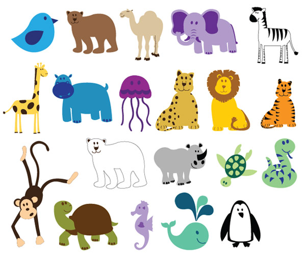 Colorful Vector Animals