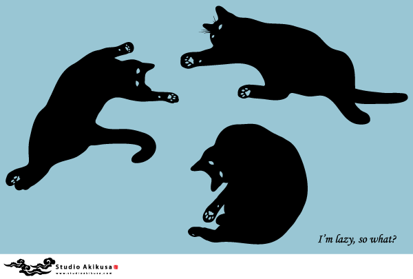 Black Cat Silhouettes Vector Free