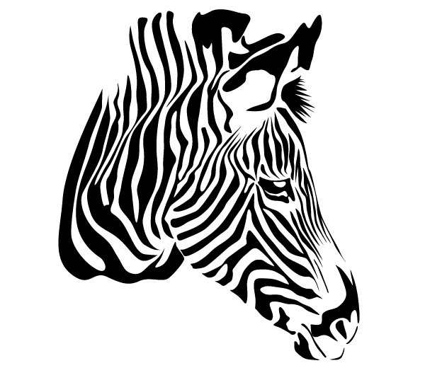 Free Zebra Head Vector
