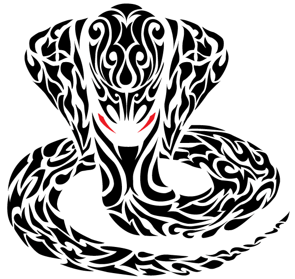 Vector Tribal Cobra Snake Tattoo