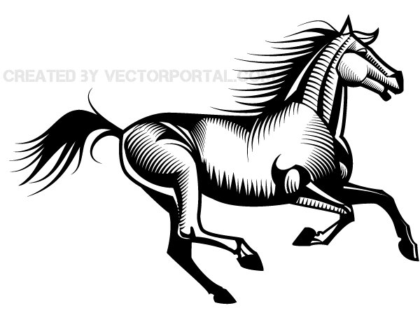 Galloping Horse Vector Art