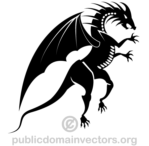 Dragon Silhouette Vector Image