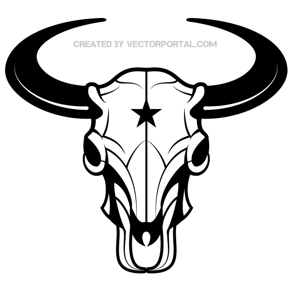 Bison Skull Vector Image