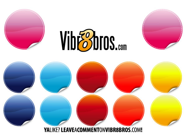 Color Stickers Vector