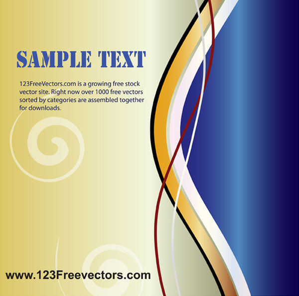 Wave Page Layout Vector