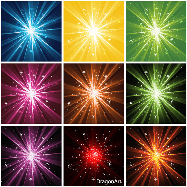 Light Rays With Sparkles Background