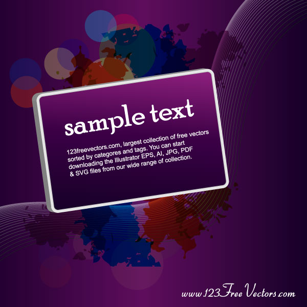 Purple Vector Background with Banner