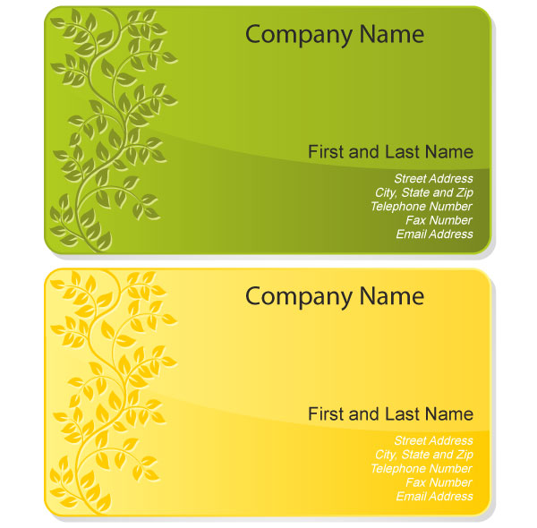 Free Floral Design Business Card Template Vector