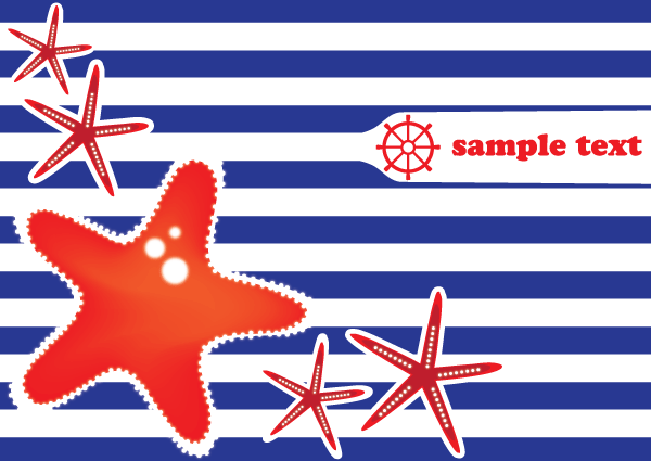 Free Vector Greeting Card Design with Starfish