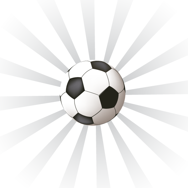 Vector Sunburst Background with Soccer Ball