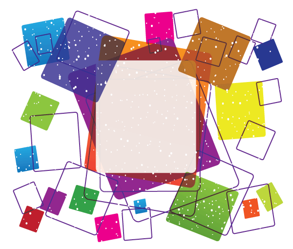 Colorful Square Frame Vector Free