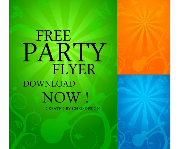 Party Flyer Background Vector Free