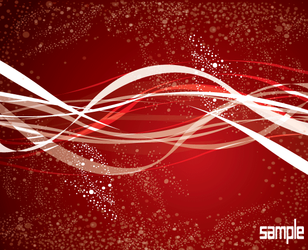 Abstract Wave Line in Dotted Red Vector Background Design Free