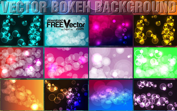 Bokeh Backgrounds Design Vector