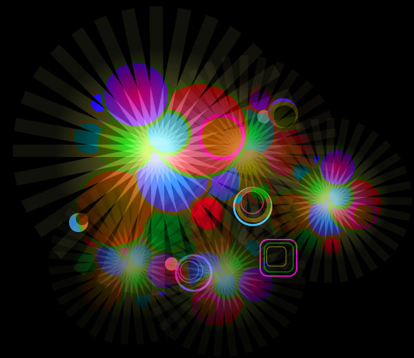 Vector Abstract Glowing Light Effect Background Design