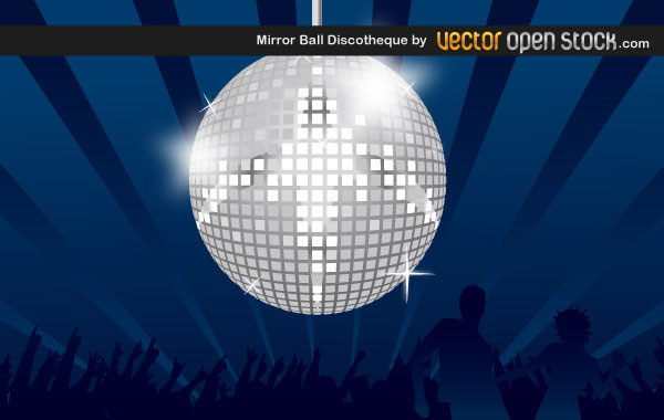 Abstract Background with Disco Ball for Night Party