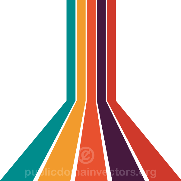 Abstract Colorful Stripes Perspective Background Vector