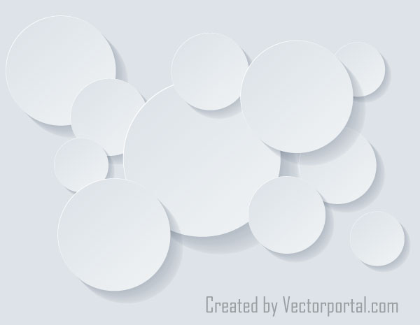 Abstract White Circles Background Design