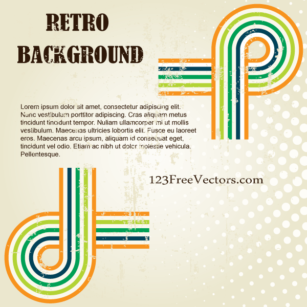Colorful Retro Background Vector