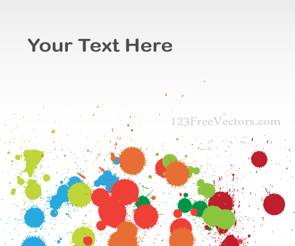 Vector Colorful Splashes Background Banner Design