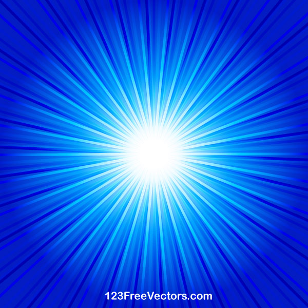 Abstract Blue Starburst Background Vector