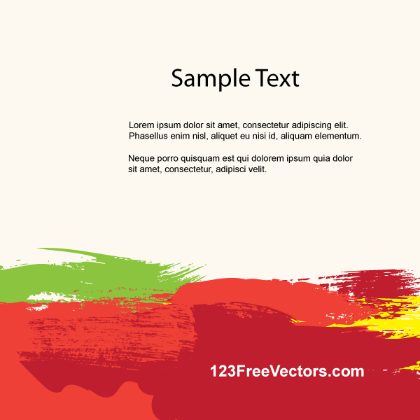 Colorful Brush Strokes Background Template Vector