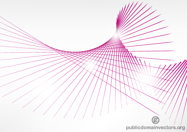 Vector Pink Curve Lines Background Illustration