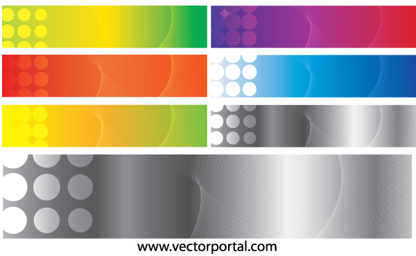 Colorful Halftone Banner Design Vector Art