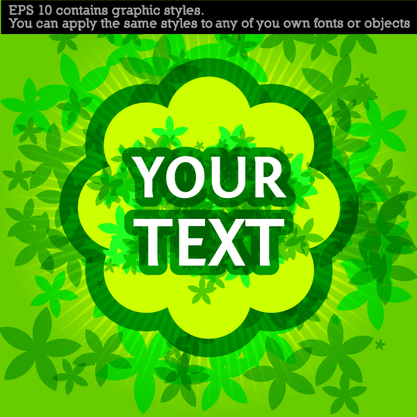 Green Background with Place for Your Text Vector