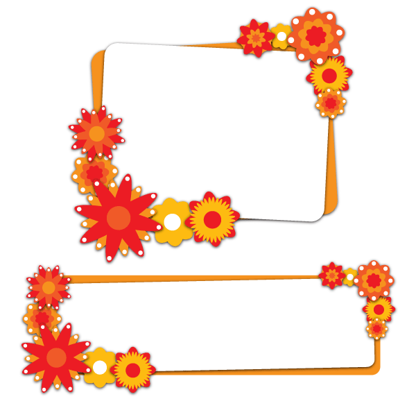 Flower Banners Free Vector Illustration