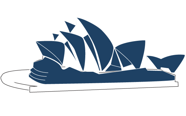 Sydney Opera House Line Art Illustration
