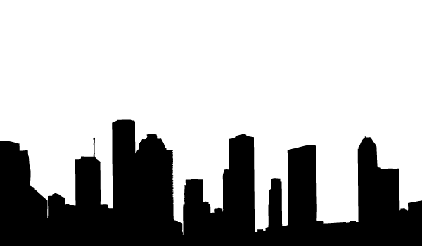 Houston Skyline Silhouettes Vector