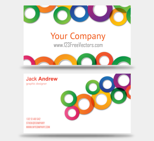 Colorful Business Card Vector Templates