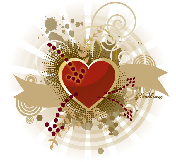 Abstract Heart Vector Background