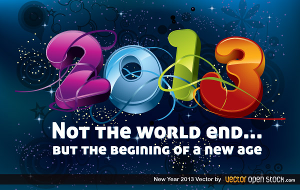 Happy New Year 2013 Vector Background Illustration