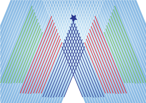 Free Vector Christmas Tree with Lines