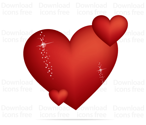 Free Red Valentines Heart Vector Graphics