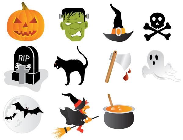 Halloween Icons Free Vector