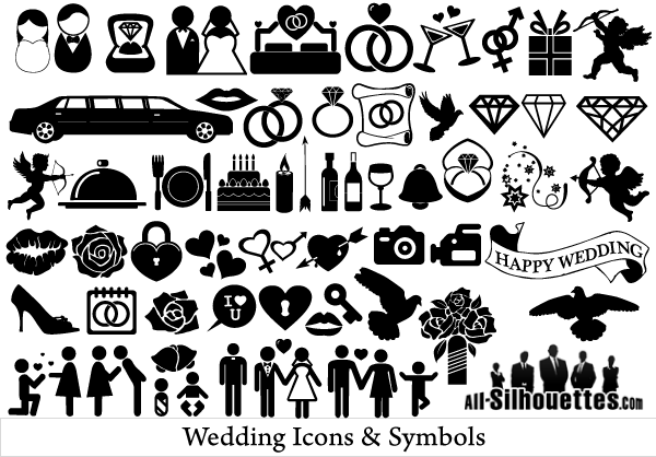 Free Wedding Icons and Symbols Vector Art