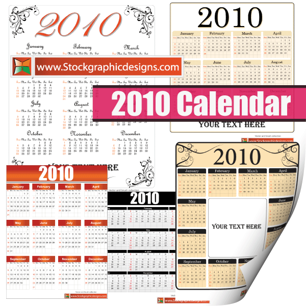 2010 Free Vector Calendar