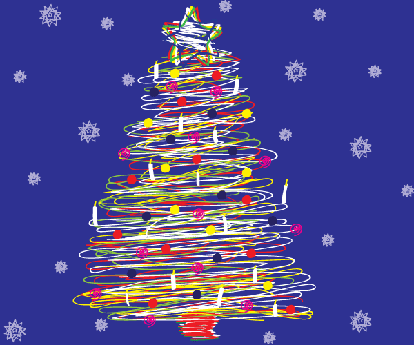 Vector Scribble Christmas Tree