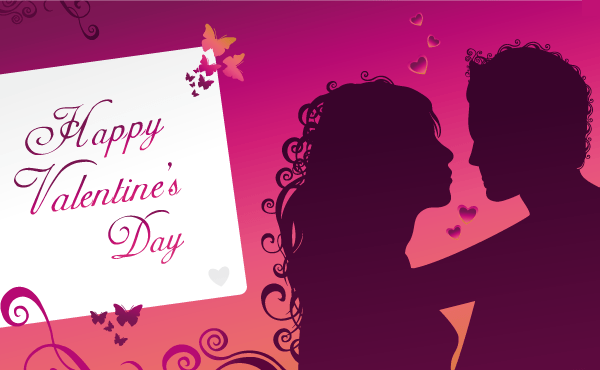 Vector Happy Valentine’s Day Greeting Card Image