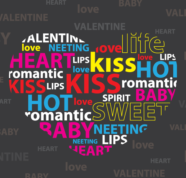 Valentine’s Day Heart Shaped Word Cloud