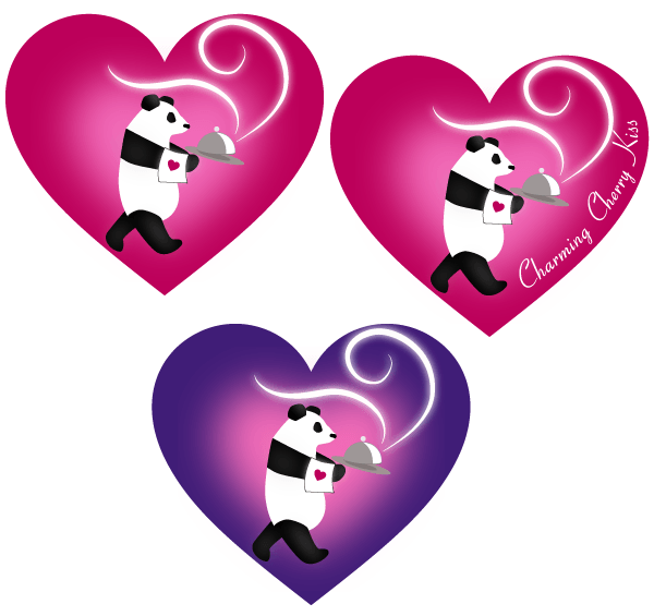 Valentine’s Day Labels for Love Heart in Pandas