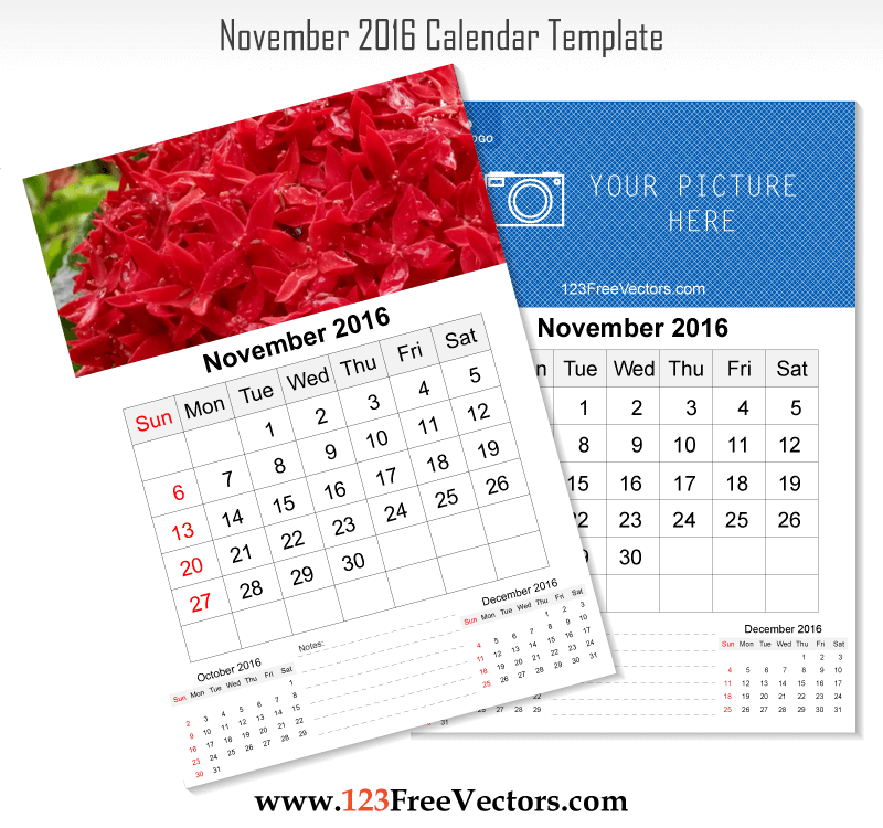 Wall Calendar November 2016