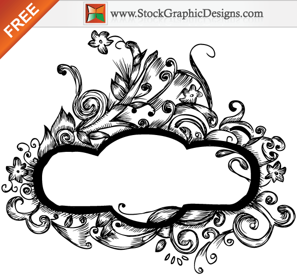 Hand Drawn Floral Frames Free Vector Designs