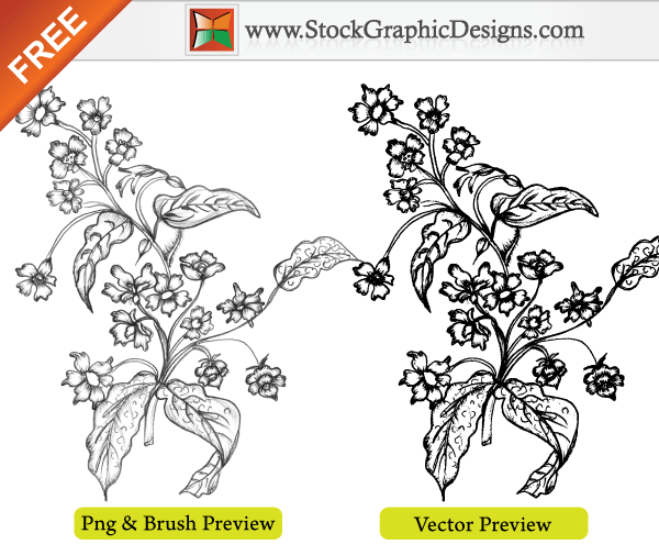 Free Vector Sketchy Hand Drawn Flowers