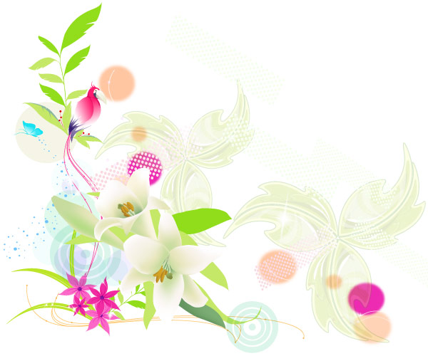 Vector Colorful Floral Design