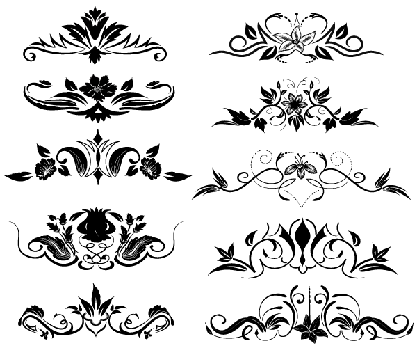 Vector Flourish Ornaments Illustrator