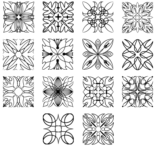 Vector Square Ornaments Illustrator Pack
